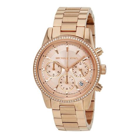 michael kors digital watch rose gold|michael kors ritz chronograph.